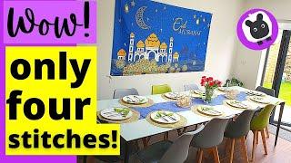 Easy DIY Table Runner Tutorial inspired by Scandinavian Home Decor  Ooni Crafts