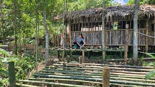 build and extend bamboo floor to the back - single mother