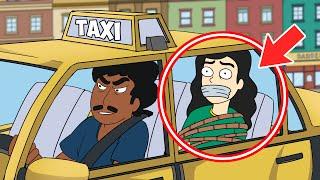Crazy Indian Cab Driver Holds Woman Hostage animated