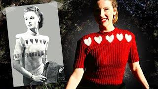 I Knit a Vintage Valentine Sweater and I ️  it