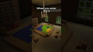 When you enter kill @e  #shorts #minecraft