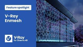 V-Ray 6 for Cinema 4D — Tiling geometry patterns across objects with V-Ray Enmesh