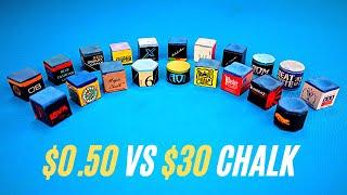 $0.50 Vs $30 Pool Chalk  The Ultimate Pool Chalk Test & Comparison