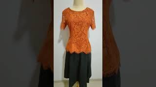 Blus sederhana furing nempel di brokat #shorts