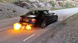 BMW E39 M5 *MASSIVE FLAMES*