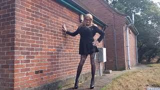 Crossdresser Gina   Little Black Dress