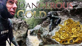 Finding Gold Nuggets above a Dangerous Gorge in Tasmania