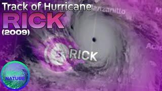 Track of Hurricane Rick 2009