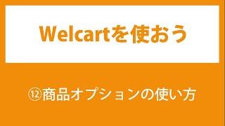 12.Welcartの使い方【商品オプションの使い方】