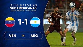 VENEZUELA Vs ARGENTINA 1 1 RESUMEN ELIMINATORIAS SUDAMERICANAS FECHA 9