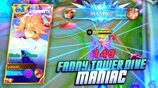 FANNY TOWER DIVE MANIAC  SOLO RANK GAMEPLAY  MLBB