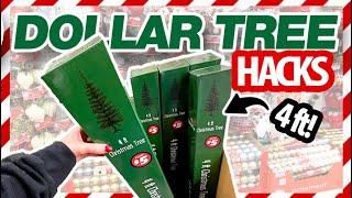 Grab CHRISTMAS TREES from $1 Dollar Tree *HUGE HACKS*