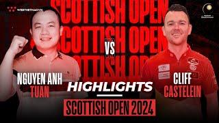 HIGHLIGHTS  NGUYỄN ANH TUẤN vs CLIFF CASTENLEIN  GIẢI BILLIARDS SCOTTISH OPEN 2024