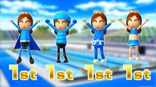 Wii Party U Minigames - Daisy Vs Faustine Vs Joana Vs William Master Difficulty