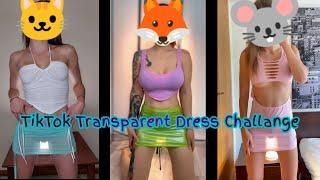 tiktok transparent dress challange  see through dress trend