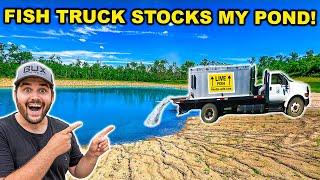 I Ordered a GIANT TRUCK of FISH to STOCK My BACKYARD Pond