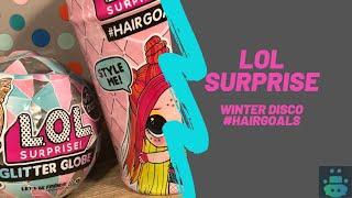 LOL Surprise Winter Disco Glitter Globe and #HairGoals Opening Toy Review  TadsToyReview