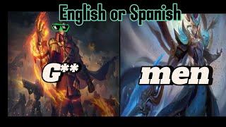 English or Spanish mobile legends дээр