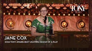 Jane Cox  2024 Tony Awards Acceptance Speeches