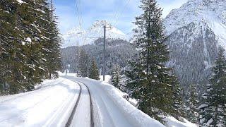  4K  Arosa - Chur Cab ride Switzerland 02.2021