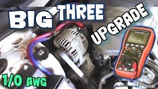 How To Install BIG THREE Upgrade  EXOs BIG 3 Car Audio Wiring Tutorial to Increase Power Flow