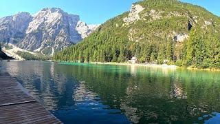 45 minute Indoor Cycling Workout Lago de Brais Dolomites 4K Video