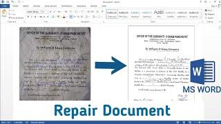 How to Repair Old Document in Microsoft Word  Old Document Convert to New Document in MS Word