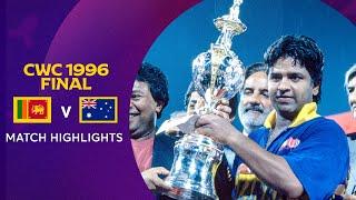 Cricket World Cup 1996 Final Sri Lanka v Australia  Match Highlights