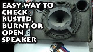 EASY WAY TO CHECK BUSTEDBURNT OR OPEN SPEAKER
