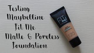 Testing Maybelline Fit Me Matte & Poreless Foundation  Live Love Vicky