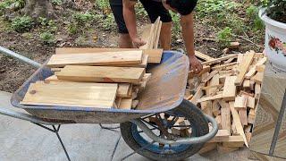 Lets See How He Did With The Scraps Of Wood  The Wood Recycling Project Is Extremely Efficient
