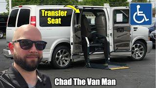 Power Transfer Seat & Wheelchair Lift - Chevrolet LUXURY Mobility Conversion Van  Chad The Van Man