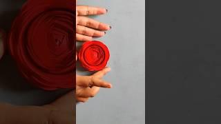 paper rose flower making #diycrafts #shortsvideo #papercraft #craft #paperrosemaking