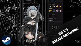 2B V4 Nier Automata  Animated Steam Artwork Speed Art DryreL