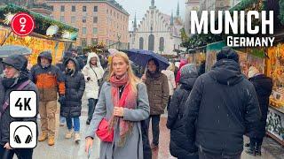 Munich Germany - Christmas Walking Tour in 4K 60fps HDR 