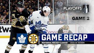 Gm 2 Maple Leafs at Bruins 422  NHL Highlights  2024 Stanley Cup Playoffs