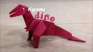 Origami Trex  How to make Origami Dinosaur