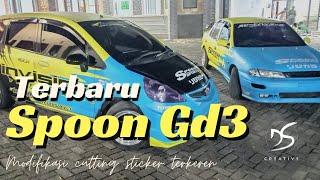 KEMBAR SIAM II Mobil honda jaz full sticker tampilannya street racing