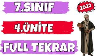 7. SINIF SOSYAL BİLGİLER 4. ÜNİTE FULL TEKRAR - BİLİM TEKNOLOJİ VE TOPLUM