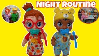 New Baby Alive lil Dreamers dolls Evening Routine feeding and changing baby dolls