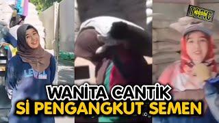 VIRAL WANITA BERPARAS CANTIK DI PINRANG JADI BURUH ANGKUT SEMEN TERNYATA JAGO BELADIRI