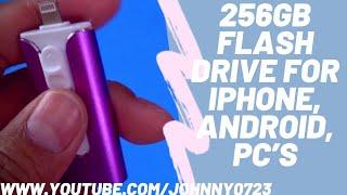 iOS Flash Drive for iPhone 256GB keainikj Memory Stick USB 3.0 Flash Drive Thumb Drive for iPhone