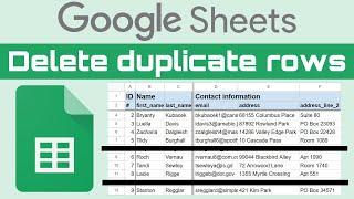 How to quickly delete ALL duplicate rows of data in Google Sheets