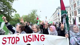 Demonstration in support of Palestine in Copenhagen Denmark