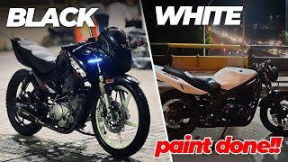 Painted YBR & GS500  BLACK n WHITE COMBO 