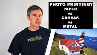 Photography printing options - Metal vs Canvas vs Paper