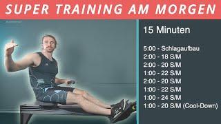 RUDERGERÄT TRAINING Frisch in den Tag starten mit diesem 15 Minuten Workout