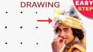 3x3 dots turns into Sumedh Mudgalkar krishna drawing Radhakrishna serial