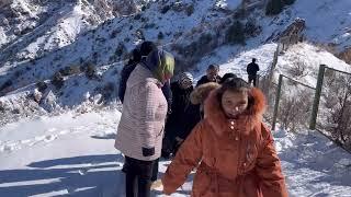 Chimgan Mountains  Fresh Snowfall Chimyon Charvak Tashkent #uzbekistan