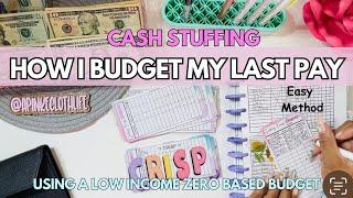 Detailed BUDGET WITH ME  CASH STUFF MY WALLET  USING LOW INCOME   PAY #3 BIWEEKLY  AUGUST